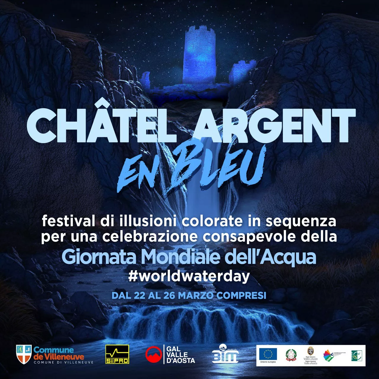 Chatel Argent en Bleu